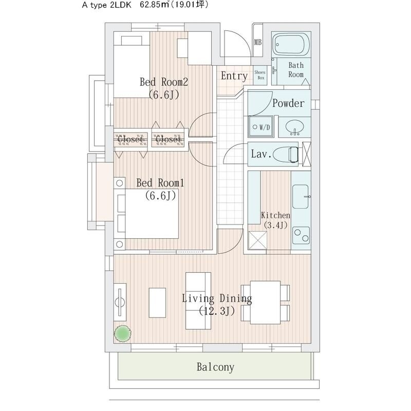 LANAI GRACE KUNITACHIの物件間取画像