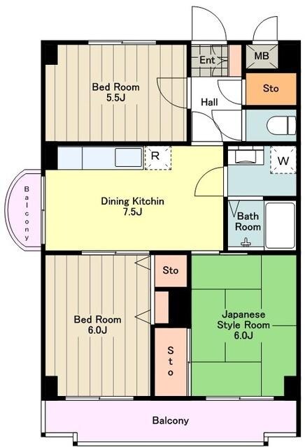 エクセル立川の物件間取画像