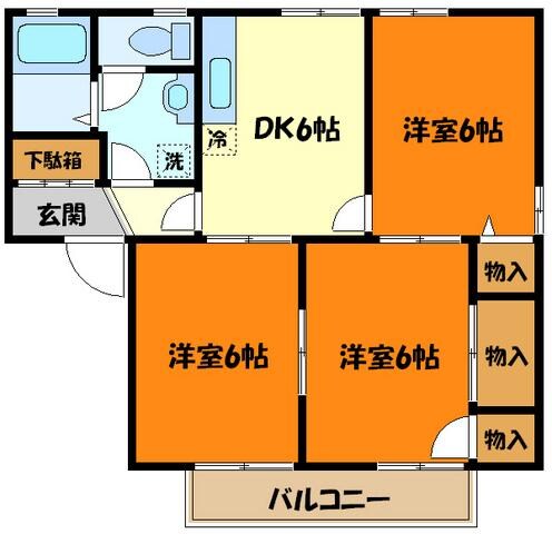 アニバーサリーA・Bの物件間取画像