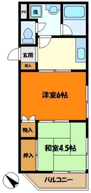 フローレオ淵野辺の物件間取画像