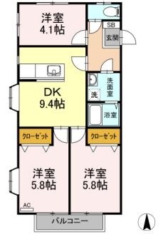 第3竹見荘の物件間取画像