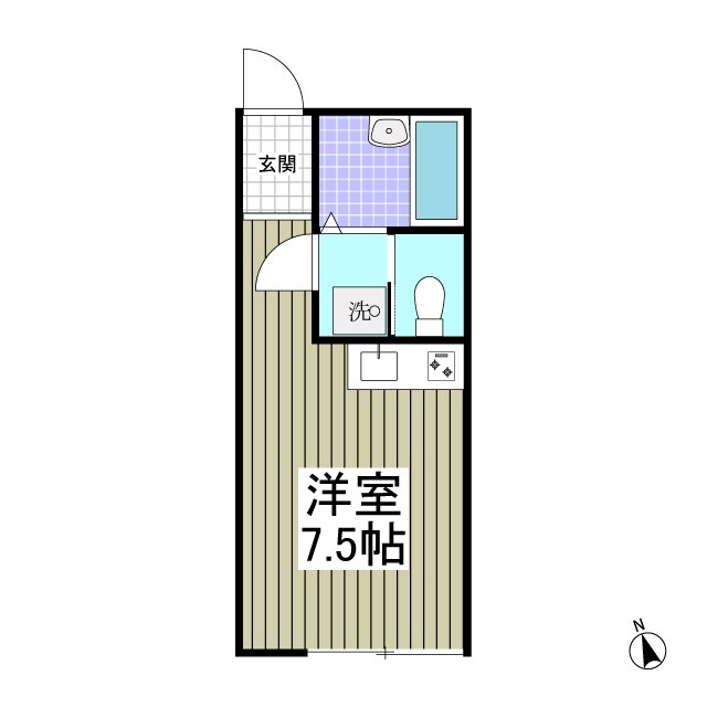 サニーグレイス国立の物件間取画像