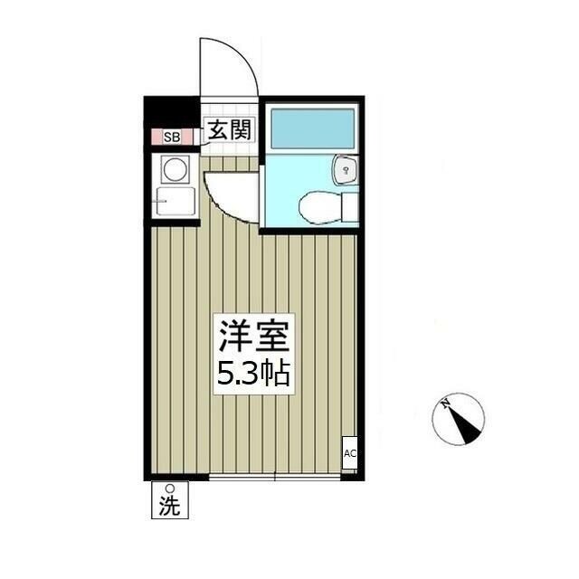 サンウィングBの物件間取画像