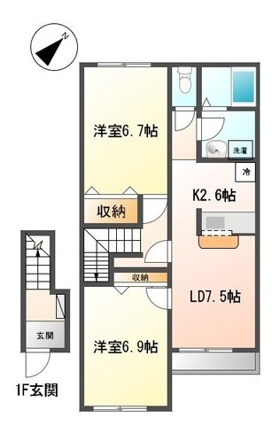 ヴェルクレストの物件間取画像