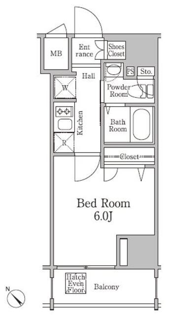 レジディア国立の物件間取画像