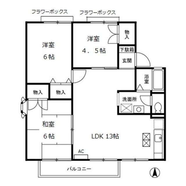 ルエストラメールの物件間取画像