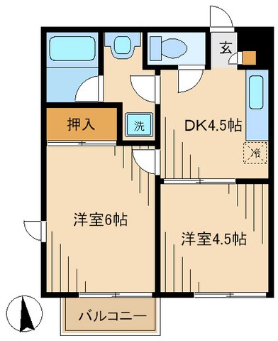 クレール桜ヶ丘の物件間取画像