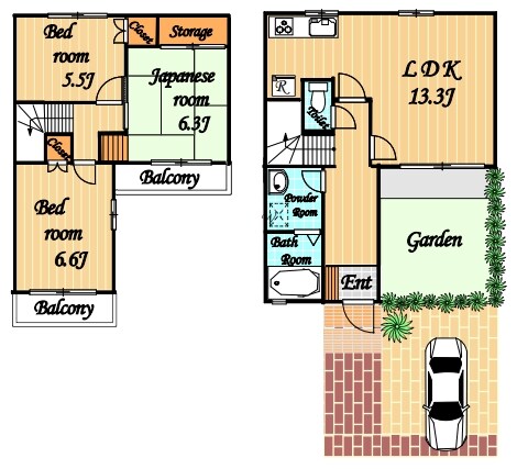 ブリージングタウン百草園の物件間取画像