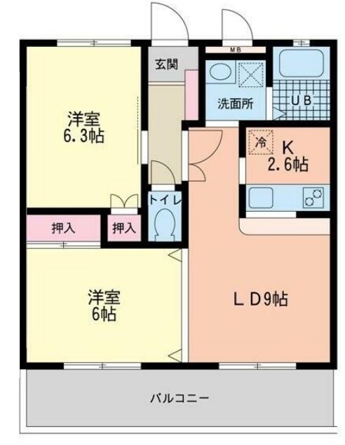 ベルフォーレガーデン国立の物件間取画像