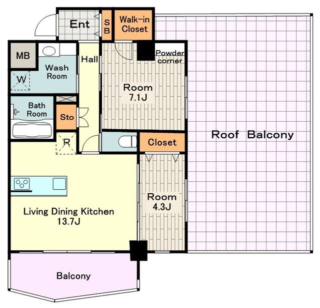 ラ・ベレッツァ フェリオの物件間取画像