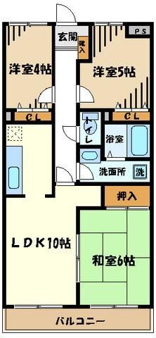 エスポワール・沖の物件間取画像