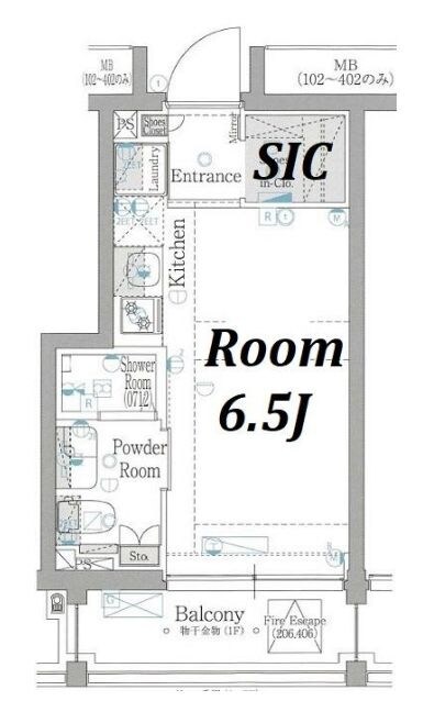 ビーシティアパートメント立川TAPPの物件間取画像