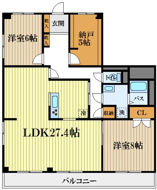 メゾンドール萩の物件間取画像