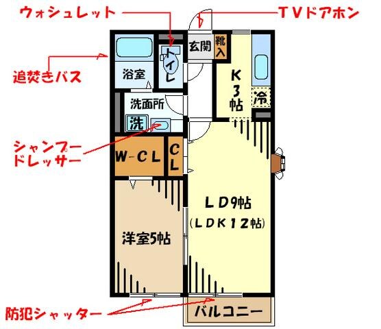ヴィルヌーブの物件間取画像