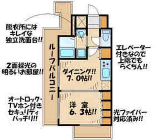 プラウドフラット仙川IIの物件間取画像