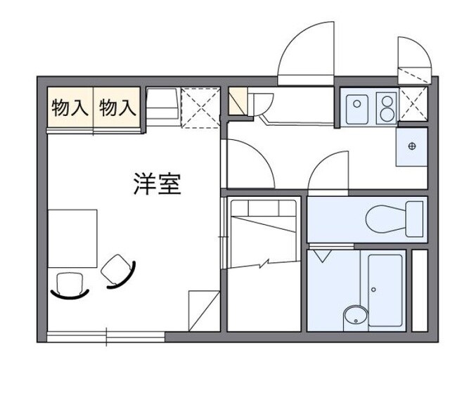 レオパレスグラティテュードIIIの物件間取画像