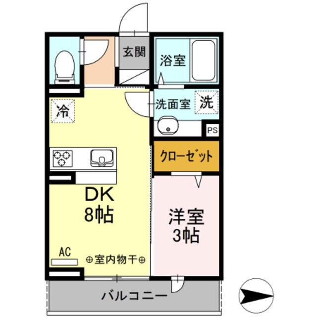 ルナマリア国立 Aの物件間取画像