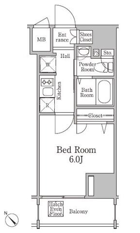 レジディア国立の物件間取画像