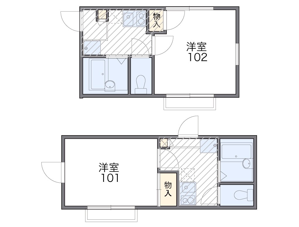 レオパレスプチベルク参番館の物件間取画像