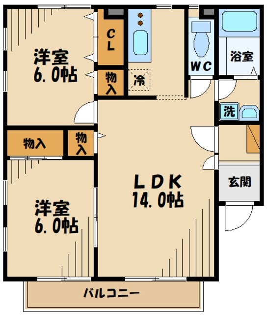 ツウィンズの物件間取画像