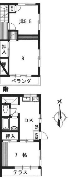 テラスハウス東側の物件間取画像