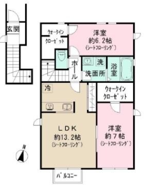 CASA DE ROSAの物件間取画像