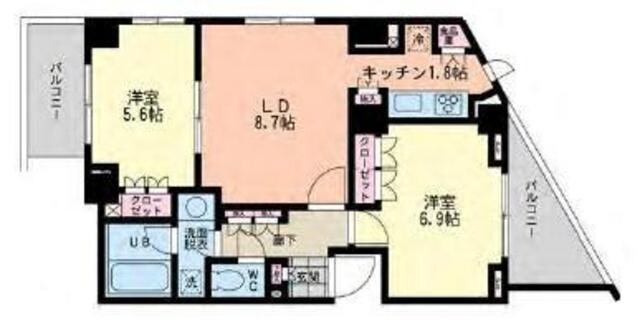 エスティメゾン哲学堂の物件間取画像
