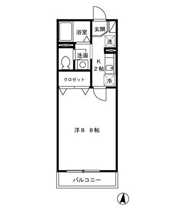 フラッツ西落合の物件間取画像