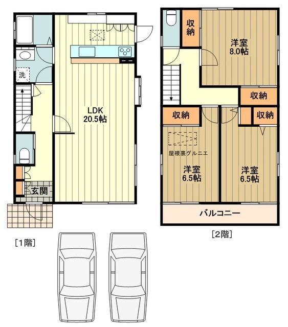立川市栄町貸家の物件間取画像