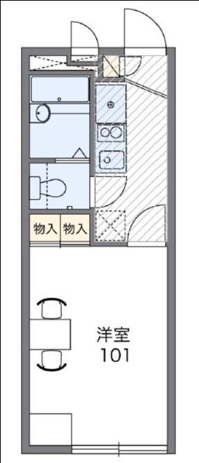 レオパレスベルフローラIの物件間取画像