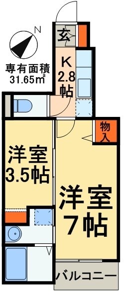 ノイクラールの物件間取画像
