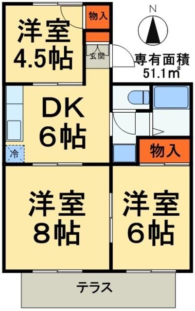 ハイツクレインの物件間取画像