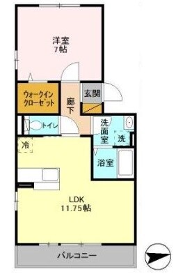 シエルブルーの物件間取画像