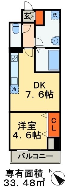 プライムコート千成の物件間取画像
