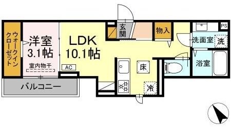 D-ROOM南花園の物件間取画像