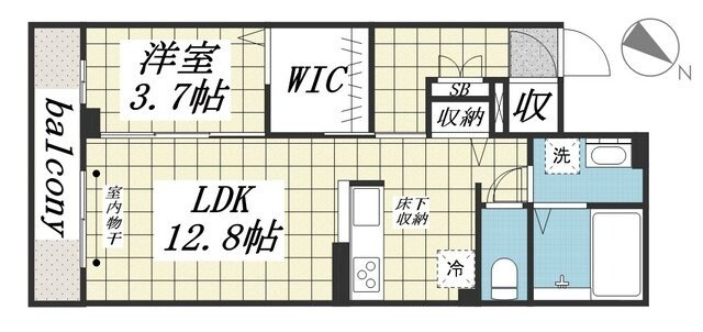 ウイングガーデンA棟の物件間取画像