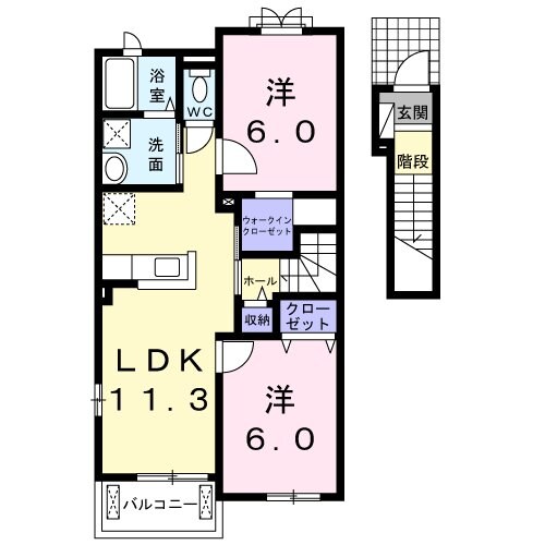 シャルムFの物件間取画像