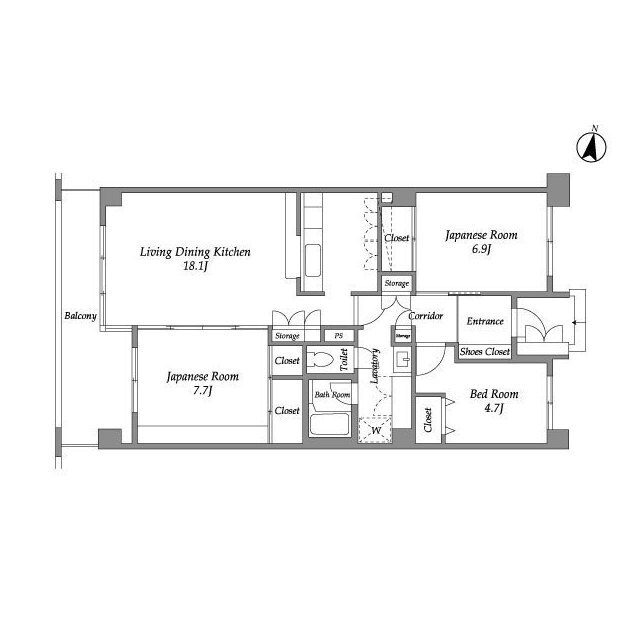テレパレス西千葉の物件間取画像