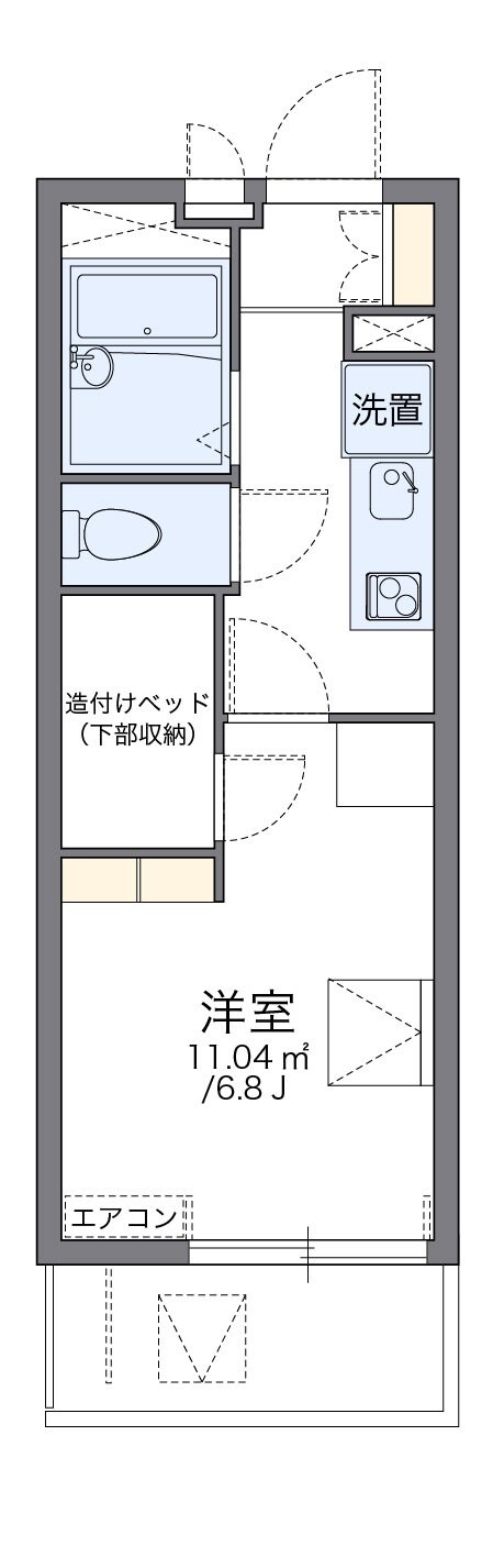 レオパレスフェリキタス花園の物件間取画像