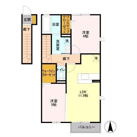 フローラルあすみの物件間取画像