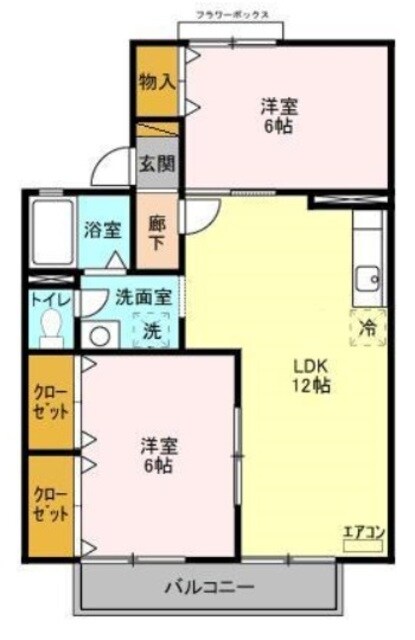 カーサみつわ台Dの物件間取画像