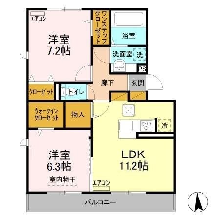 クレールコートの物件間取画像