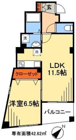 サンライズ市川の物件間取画像