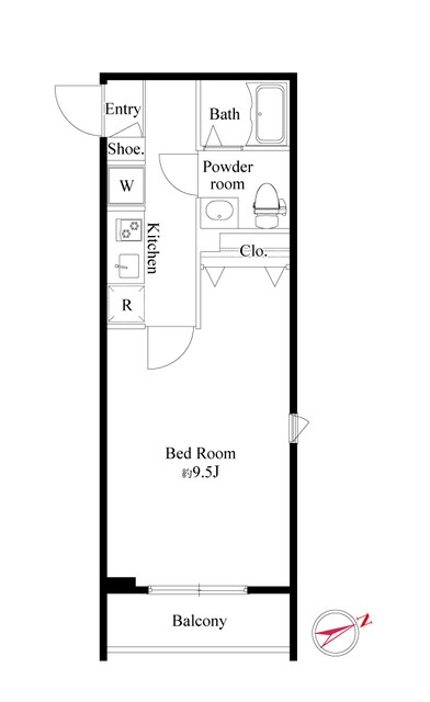 CRESCENT COURTの物件間取画像