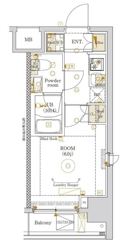 エストゥルース新小岩の物件間取画像