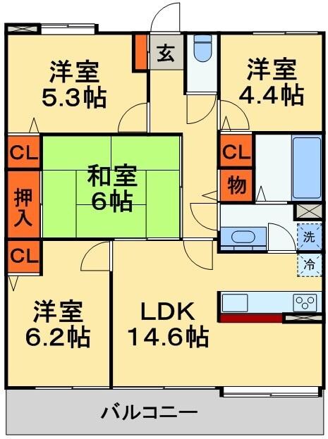コスモ柏セランスの物件間取画像