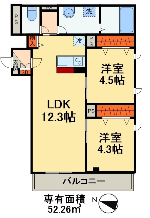 ラ・パートメント千葉の物件間取画像