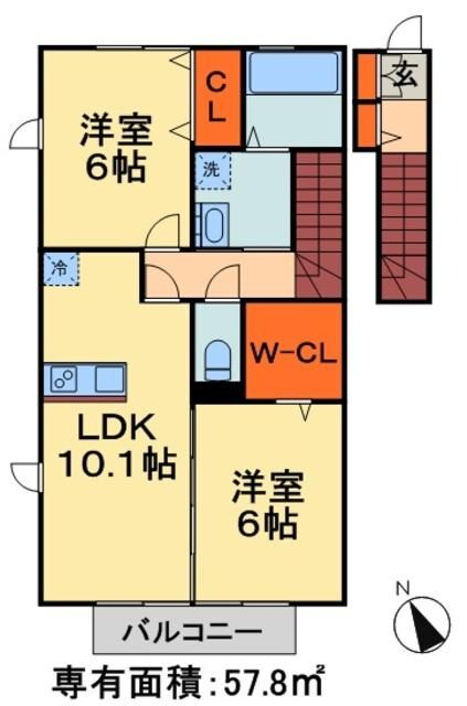 サングリーンB の物件間取画像