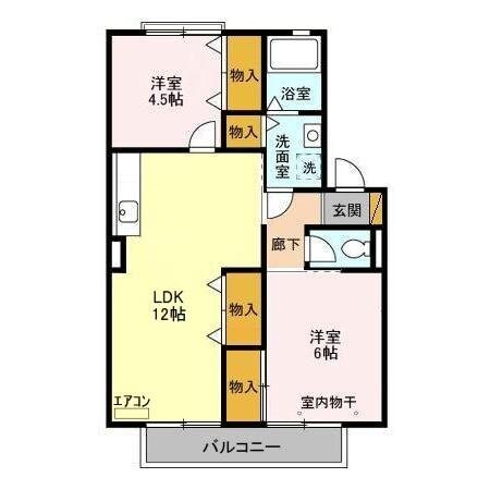 パレドリュンヌの物件間取画像