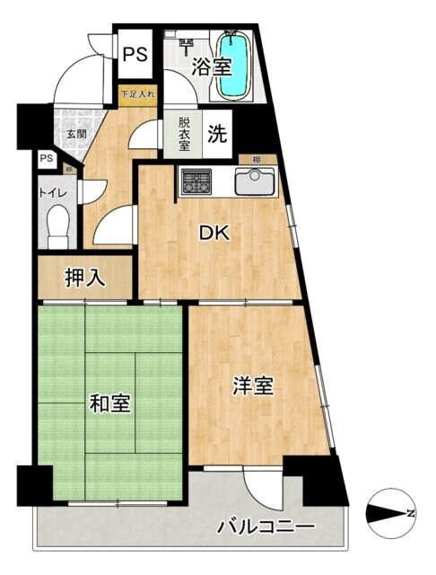 ライオンズマンション千葉東 の物件間取画像